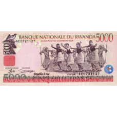 P28a Rwanda 5000 Francs Year 1998